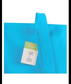 Shopper in cotone organico 140 g/m2, manici lunghi Handle