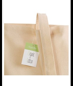 Shopper in cotone organico 140 g/m2, manici lunghi Handle