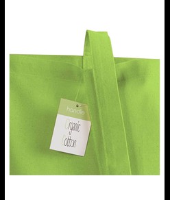 Shopper in cotone organico 140 g/m2, manici lunghi Handle