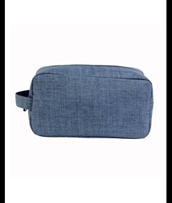 Beauty case in poliestere 300D tessuto melange con maniglia