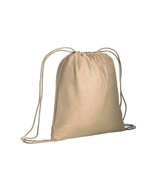 Zainetto in cotone 95gm2 con chiusura a strozzoZainetto in cotone con angoli rinforzati Handle Zainetto in cotone 95gm2 con chiusura a strozzoZainetto in cotone con angoli rinforzati Handle