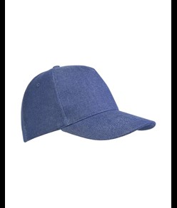 Cappellino in cotone denim pesante, 5 pannelli