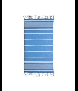 Telo mare/pareo stile Fouta 100% cotone 580gr con lato in spugna e frange, 90x160 cm