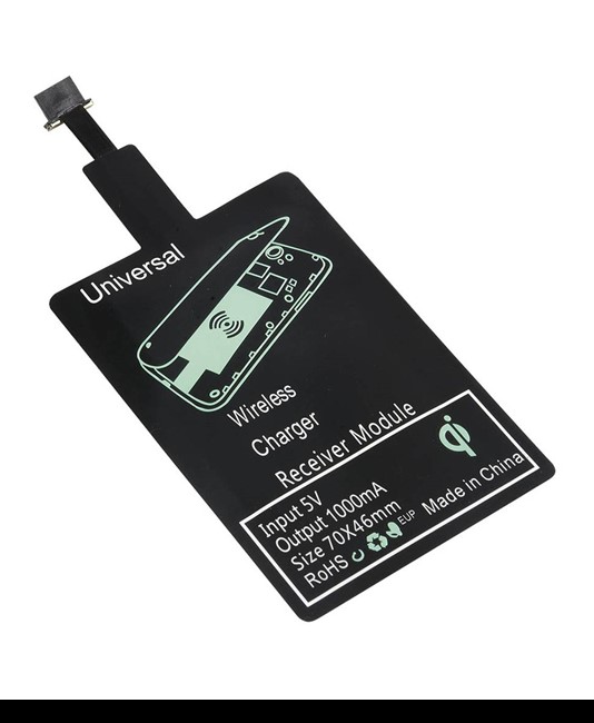 Ricevitore QI wireless con connettore micro USB per abilitare i dispositivi con connettore