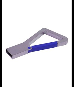 Chiavetta USB 4 Gb in metallo con moschettone. Possibilità di import su richiesta