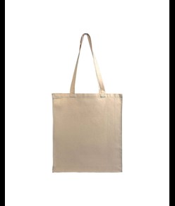 Shopper in cotone 180 g/m2, manici lunghi e soffietto Handle