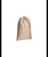 Sacchetto in cotone naturale 120 g/m2 con chiusura a strozzo, 10 x 14 cm Handle