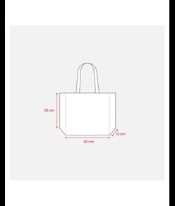 Shopper in TNT laminato con stampa a tema, manici lunghi e soffietto Handle