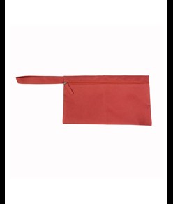 Porta documenti in poliestere con chiusura zip e pratica maniglia