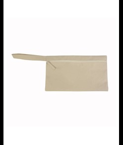 Porta documenti in poliestere con chiusura zip e pratica maniglia