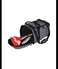 Borsa sport in poliestere twotone con spallacci estraibili e tasca porta scarpe