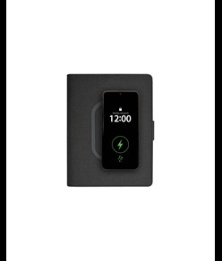 Tech organizer con wireless charger e quaderno (A5)