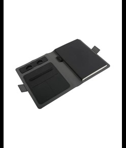 Tech organizer con wireless charger e quaderno (A5)