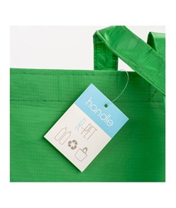 Shopper con soffietto in R-PET (plastica riciclata), manici lunghi Handle Shopper con soffietto in R-PET (plastica riciclata), manici lunghi Handle