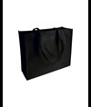 Shopper con soffietto in TNT cucito, manici lunghi Handle