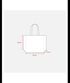 Shopper con soffietto in TNT cucito, manici lunghi Handle