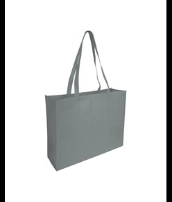 Shopper con soffietto in TNT cucito, manici lunghi Handle