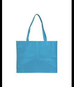 Shopper con soffietto in TNT cucito, manici lunghi Handle