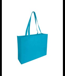 Shopper con soffietto in TNT cucito, manici lunghi Handle