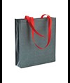 Shopper con soffietto in TNT stampato con effetto jeans Handle