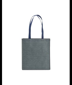 Shopper con soffietto in TNT stampato con effetto jeans Handle
