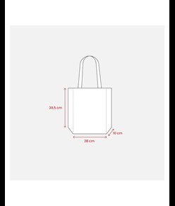 Shopper con soffietto in TNT stampato con effetto juta Handle