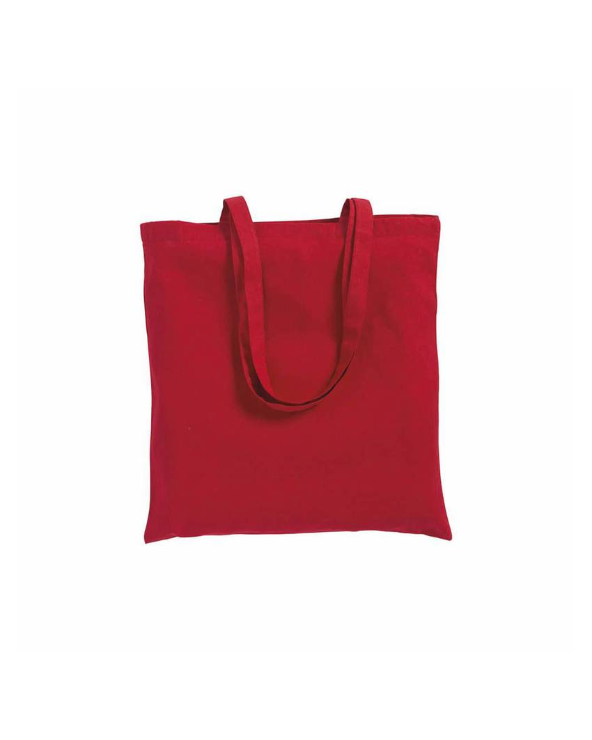 Shopper in cotone 180 g/m2, manici lunghi e soffietto Handle