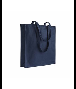 Shopper in cotone 180 g/m2, manici lunghi e soffietto Handle