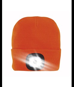 Cappellino in maglia 100% acrilico pesante con luce LED removibile e ricaricabile USB