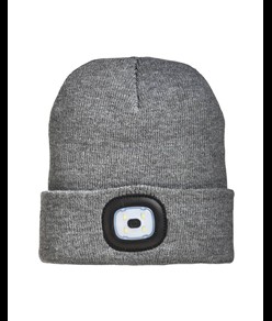 Cappellino in maglia 100% acrilico pesante con luce LED removibile e ricaricabile USB