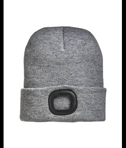 Cappellino in maglia 100% acrilico pesante con luce LED removibile e ricaricabile USB