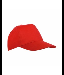Cappellino in RPET, 5 pannelli con anellini ricamati