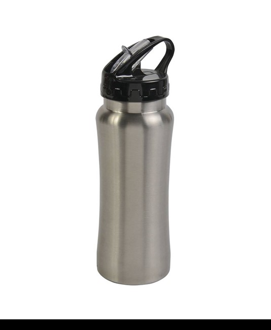 Bottiglia in acciaio inossedabile (600ml) con cannuccia estraibile