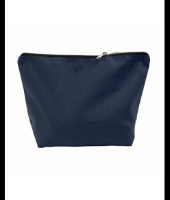 Beauty case in cotone spazzolato 10 oz con chiusura zip