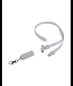 Nastro da collo con moschettone con funzione di cavo di ricarica con prese Micro-USB/Light