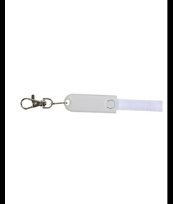 Nastro da collo con moschettone con funzione di cavo di ricarica con prese Micro-USB/Light