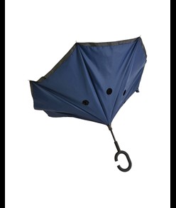 Ombrello  reversibile con  manico tondo  gommato