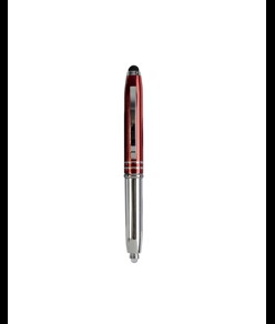 Mini-penna a sfera con luce e gommino per touch screen