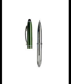 Mini-penna a sfera con luce e gommino per touch screen