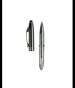 Mini-penna a sfera con luce e gommino per touch screen