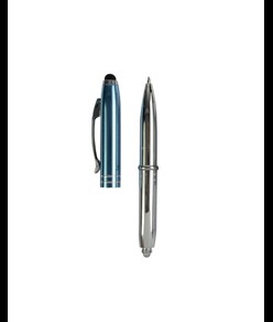 Mini-penna a sfera con luce e gommino per touch screen