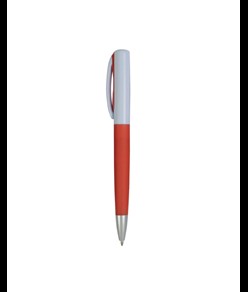 Penna twist in plastica con parte colorata gommata