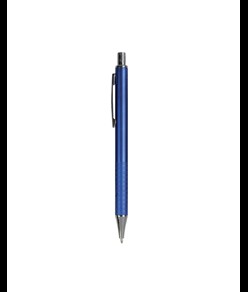 Penna a scatto in plastica con impugnatura zigrinata e clip in metallo