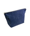 Beauty case in cotone DENIM 220 g/m2 (85% cotone - 15% poliestere) con chiusura zip