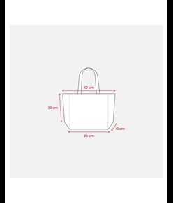 Shopper in cotone organico con manici lunghi e soffietto alla base Handle