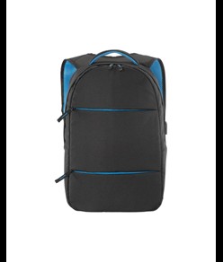 Zaino porta computer in poliestere 600D. Tasca principale porta pc e 3 tasche frontali