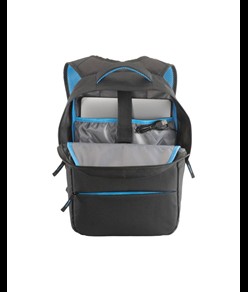 Zaino porta computer in poliestere 600D. Tasca principale porta pc e 3 tasche frontali