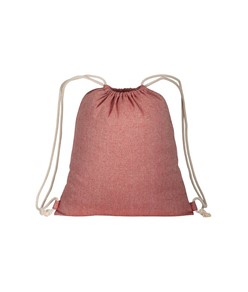 Zainetto in cotone riciclato effetto melange con chiusura a strozzo CORDINI AD ASOLA Handle Zainetto in cotone riciclato effetto melange con chiusura a strozzo CORDINI AD ASOLA Handle
