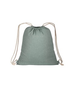 Zainetto in cotone riciclato effetto melange con chiusura a strozzo CORDINI AD ASOLA Handle Zainetto in cotone riciclato effetto melange con chiusura a strozzo CORDINI AD ASOLA Handle