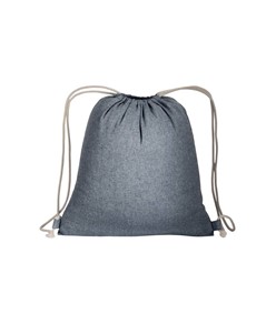 Zainetto in cotone riciclato effetto melange con chiusura a strozzo CORDINI AD ASOLA Handle Zainetto in cotone riciclato effetto melange con chiusura a strozzo CORDINI AD ASOLA Handle
